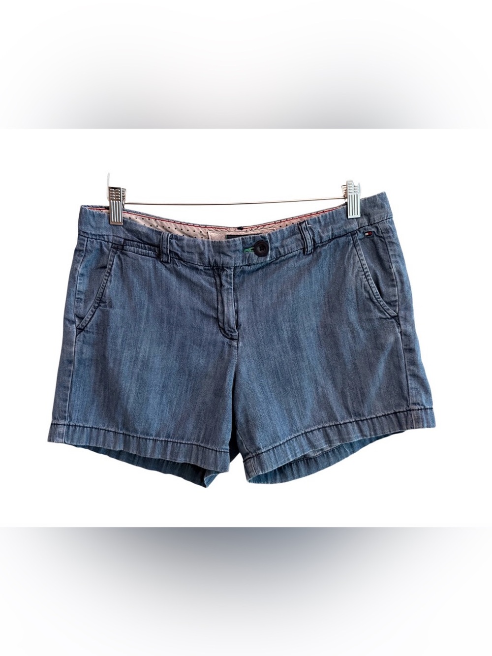 Tommy Hilfiger Light Blue Denim-Style Cotton Shorts